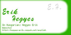 erik hegyes business card